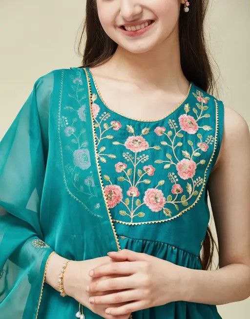 Ynf Silk KESH642 NIRJA Kids Wear Wholesale Girls Kurti Kids Ethnic Wear Kids Festive Wear Manufacturer- Kapda Export