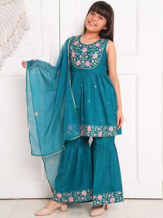 Ynf Silk KESH642 NIRJA Kids Wear Wholesale Girls Kurti Kids Ethnic Wear Kids Festive Wear Manufacturer- Kapda Export