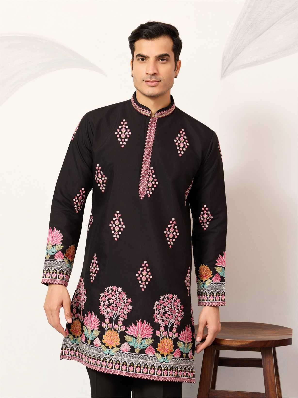 Ynf Silk RIN202 61641 THE GRAND KURTA Mens Wear Wholesale Mens Kurta Pyjama Men Kurta Pajama Men Wedding kurta Manufacturer- Kapda Export