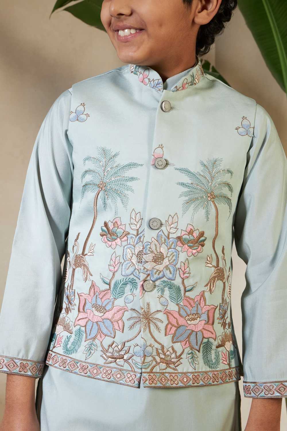 Ynf Silk RIN202 91051 LITTLE VIRAASAT Kids Wear Wholesale Boys Kurta Pyjama Kids Kurta Pajama Baby Boy Kurta Set Manufacturer- Kapda Export