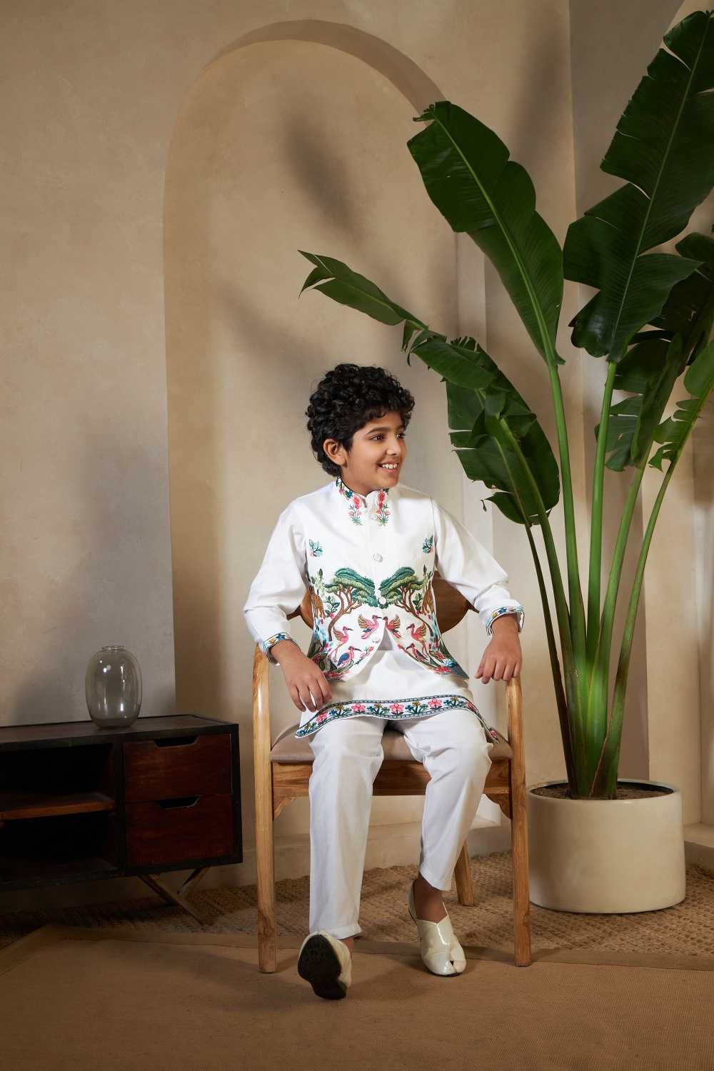 Ynf Silk RIN202 91061 ROYAL VANTARA Kids Wear Wholesale Boys Kurta Pyjama Kids Kurta Pajama Baby Boy Kurta Set Manufacturer- Kapda Export