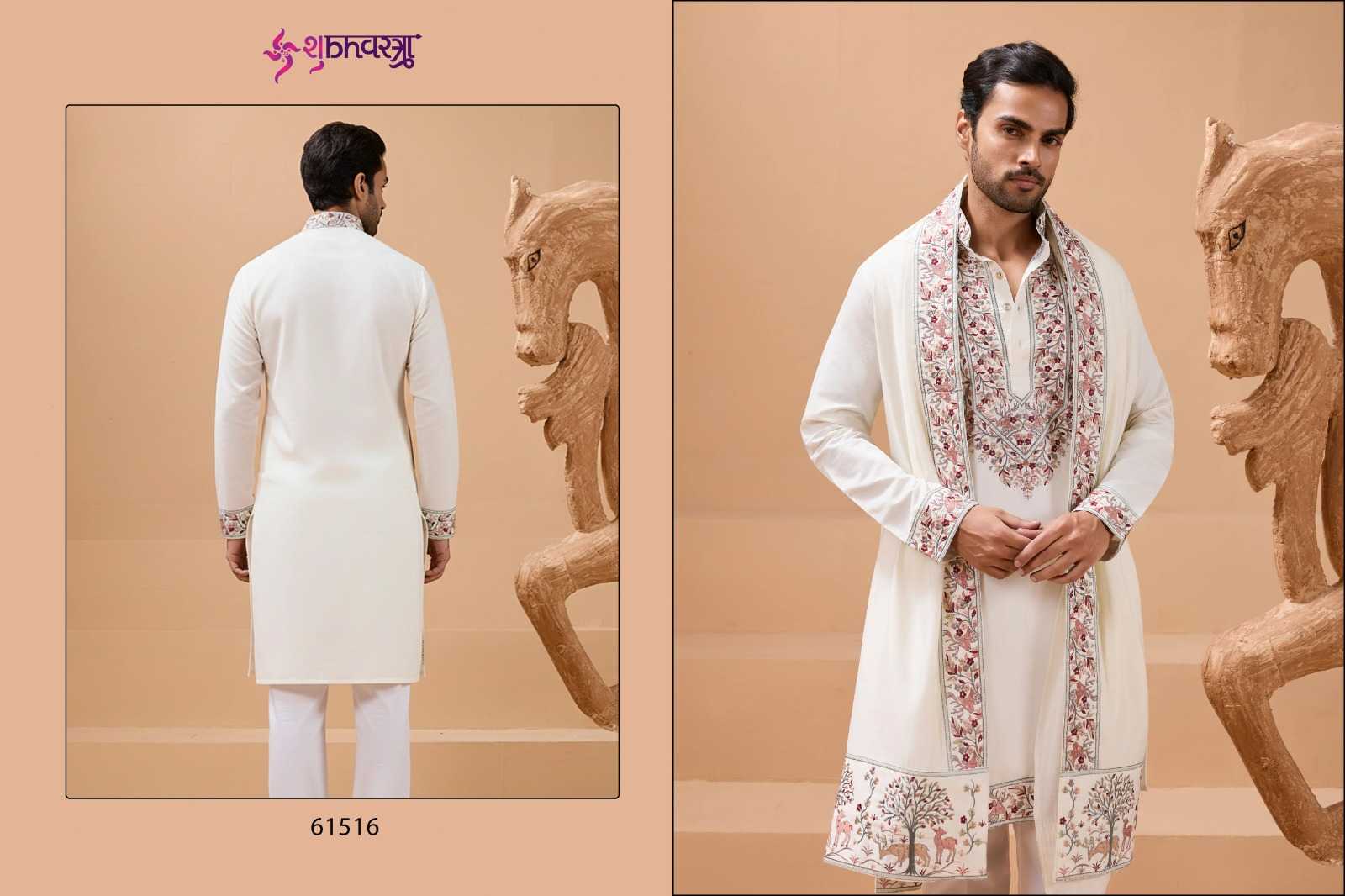 Ynf Silk Viscose KESH530 SHUBHVASTRA ROYAL 61511 Mens Wear Wholesale Mens Kurtas Mens Kurta Pyjama Men Wedding kurta Manufacturer- Kapda Export