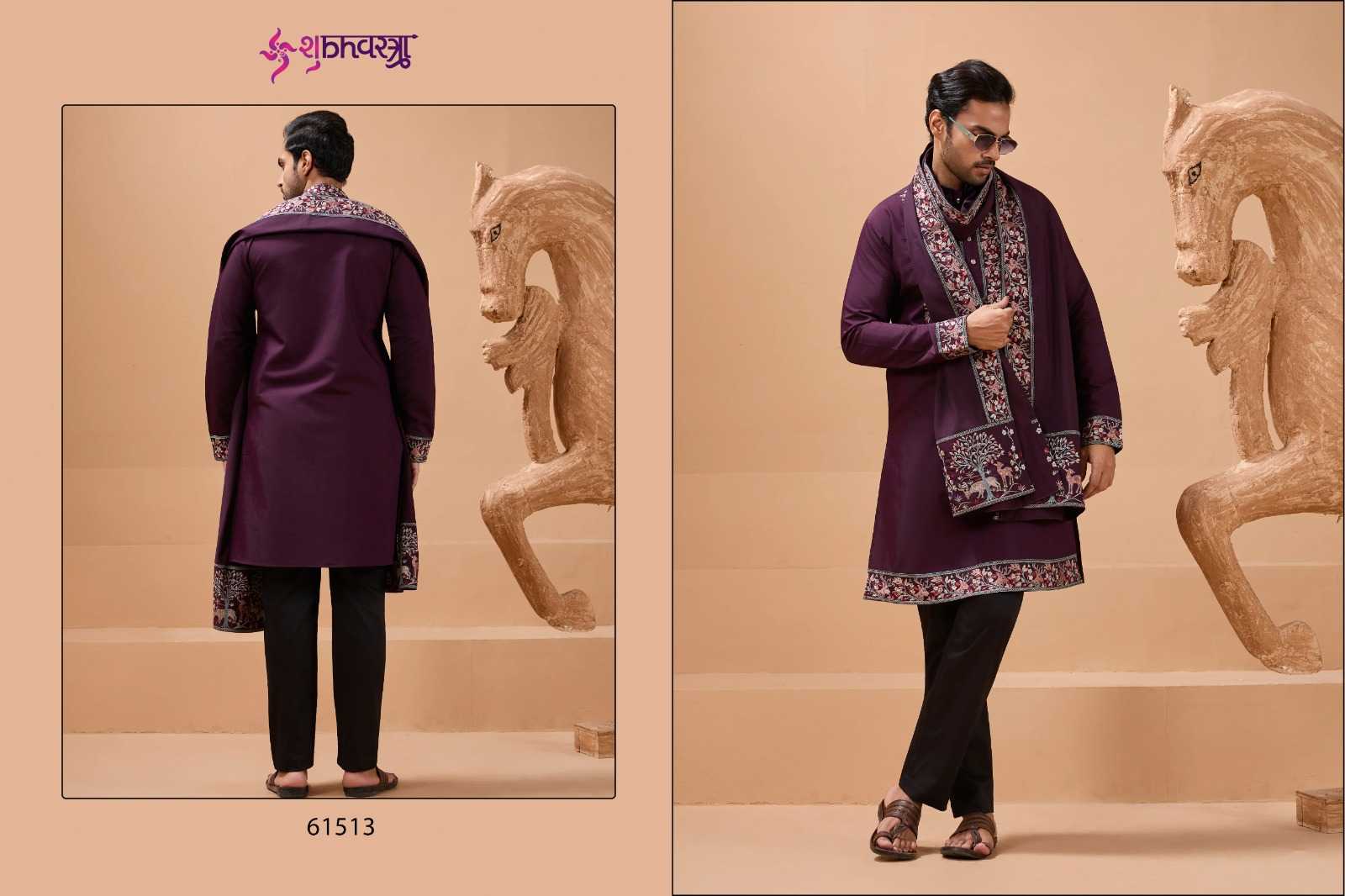 Ynf Silk Viscose KESH530 SHUBHVASTRA ROYAL 61511 Mens Wear Wholesale Mens Kurtas Mens Kurta Pyjama Men Wedding kurta Manufacturer- Kapda Export