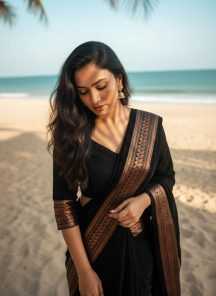 Ynf Silk Viscose KESH695 Satyam silk Sarees Silk Sarees Wholesale Designer Sarees Party Wear Sarees Black Sarees Manufacturer- Kapda Export