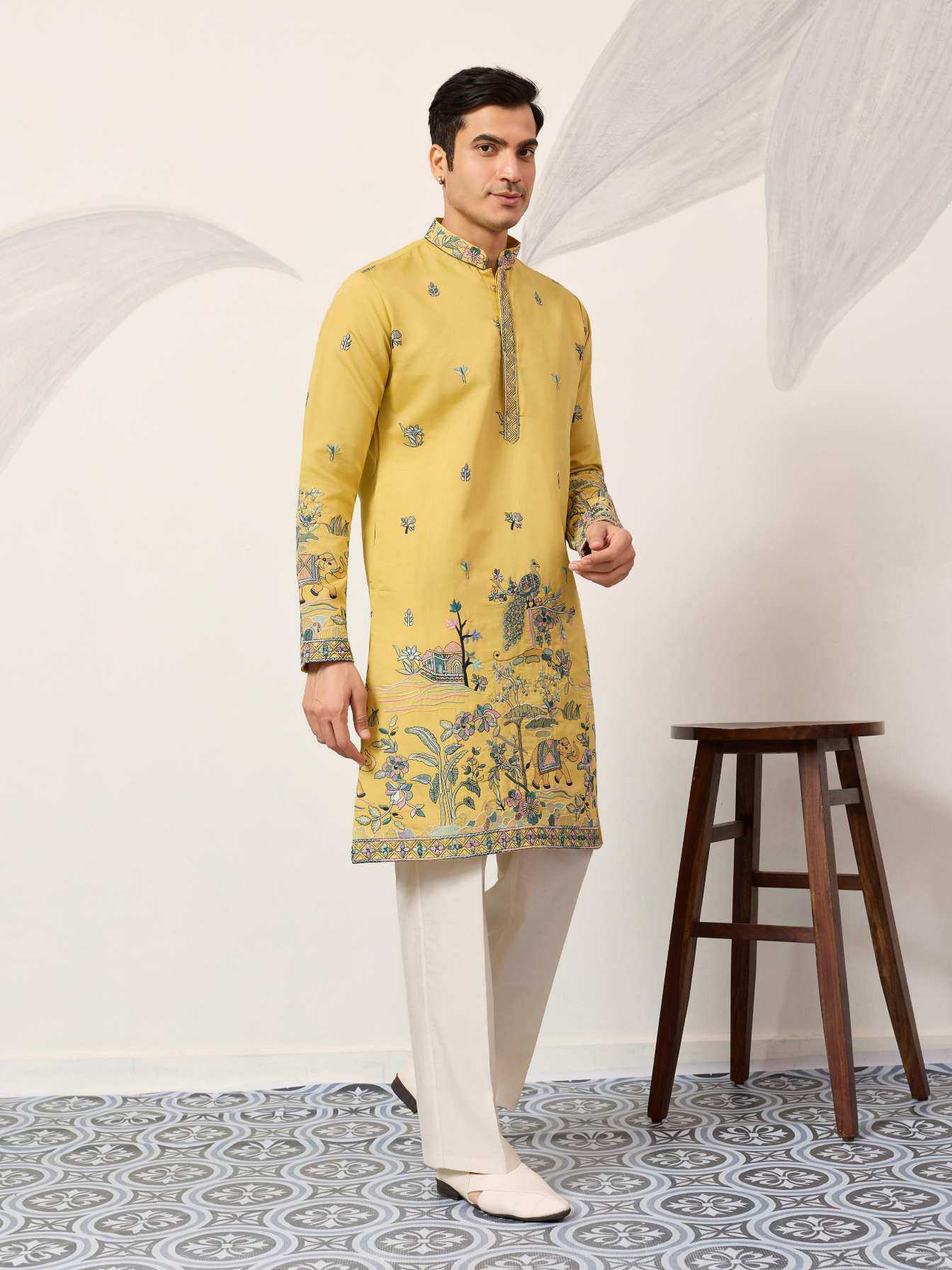 Ynf Silk Viscose RIN202 SHUBHVASTRA COUTURE 61601 Mens Wear Wholesale Mens Kurtas Mens Kurta Pyjama Men Wedding kurta Manufacturer- Kapda Export