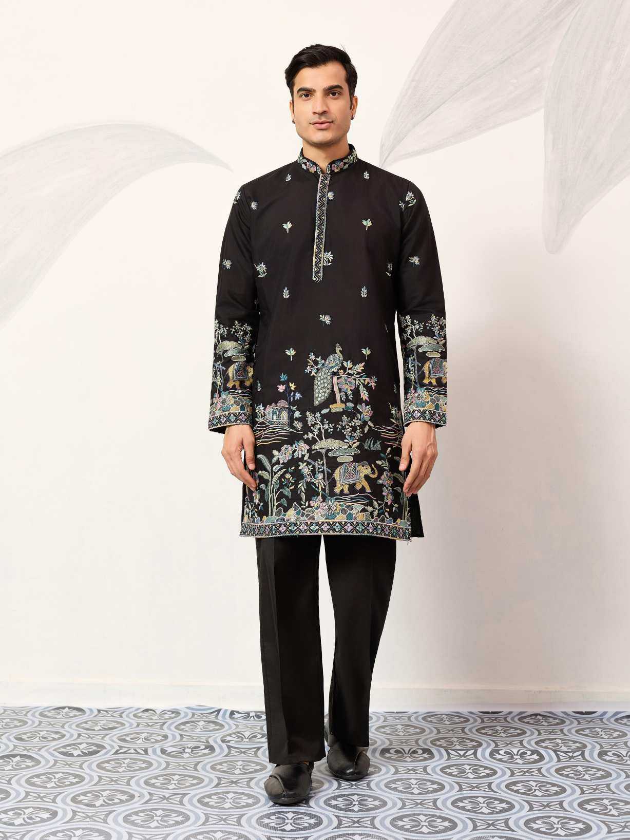 Ynf Silk Viscose RIN202 SHUBHVASTRA COUTURE 61601 Mens Wear Wholesale Mens Kurtas Mens Kurta Pyjama Men Wedding kurta Manufacturer- Kapda Export