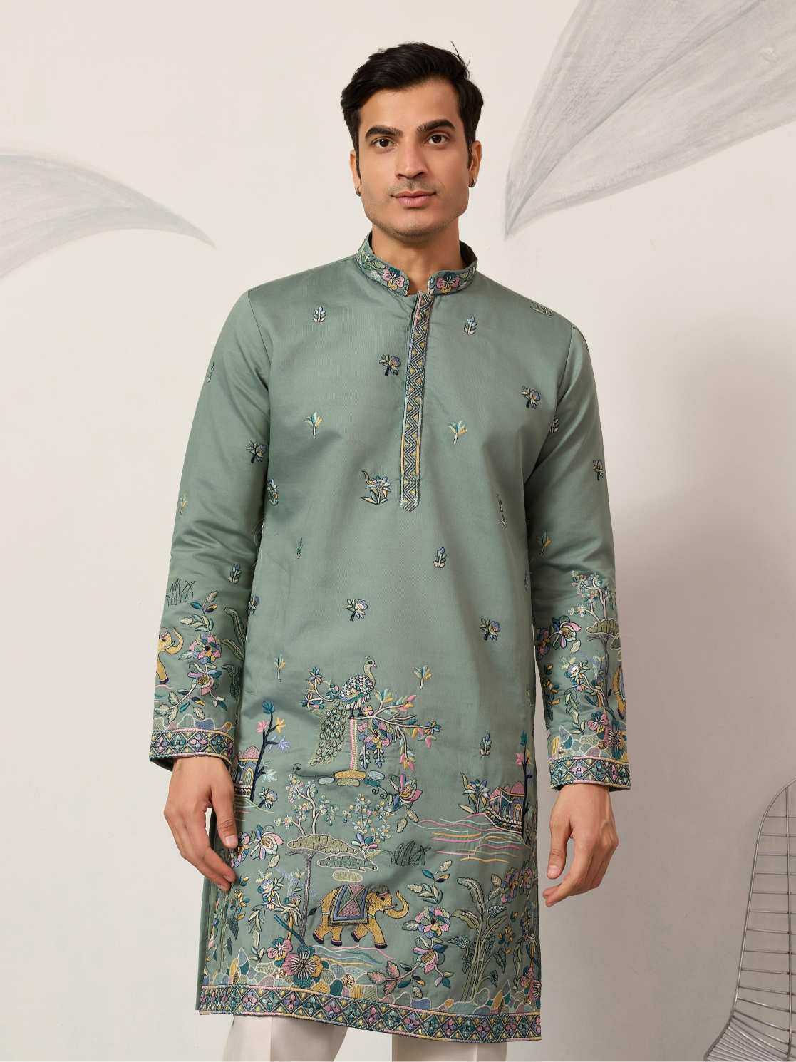 Ynf Silk Viscose RIN202 SHUBHVASTRA COUTURE 61601 Mens Wear Wholesale Mens Kurtas Mens Kurta Pyjama Men Wedding kurta Manufacturer- Kapda Export