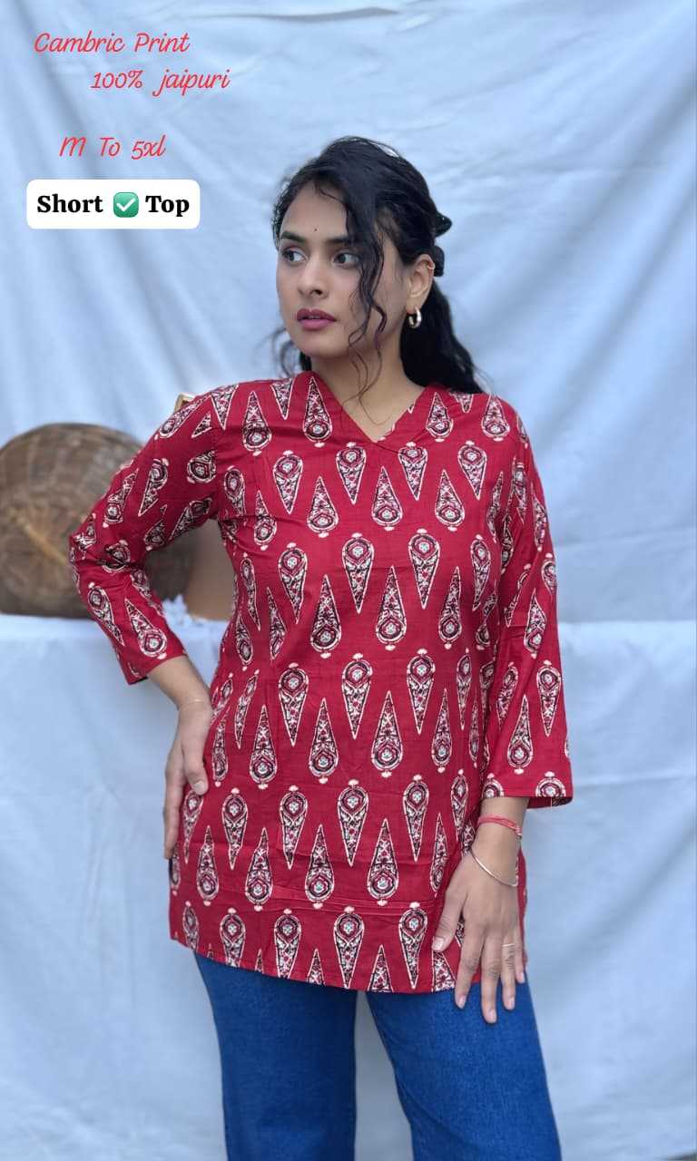 Ynf Soft Cotton KESH594 CAMBRIC Kurti Wholesale Casual Kurtis Festive Kurtis Short Kurtis Manufacturer- Kapda Export