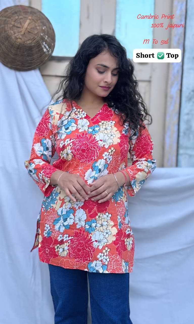 Ynf Soft Cotton KESH594 CAMBRIC Kurti Wholesale Casual Kurtis Festive Kurtis Short Kurtis Manufacturer- Kapda Export
