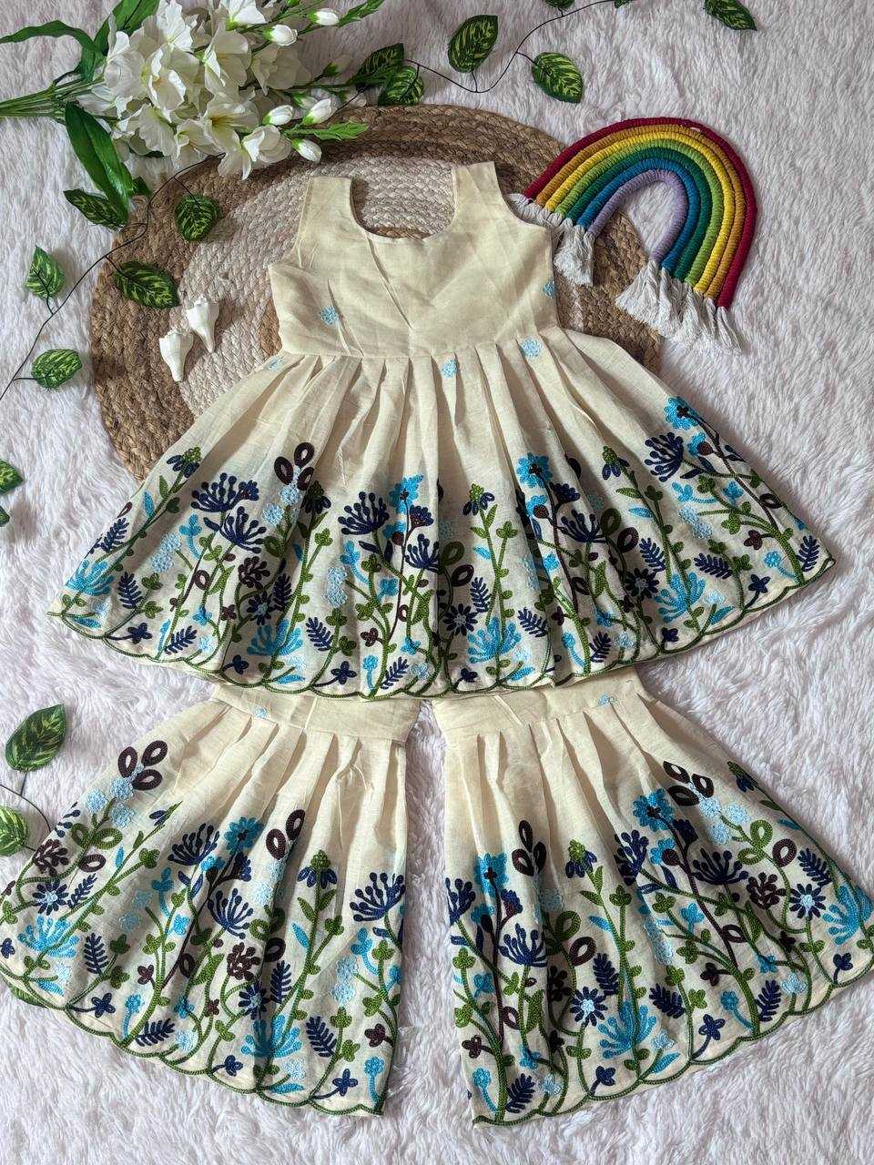 Ynf Soft Cotton KESH709 35 Kids Wear Wholesale Kids Sharara Girls Cotton Frocks Indian Wear For Kids Manufacturer- Kapda Export