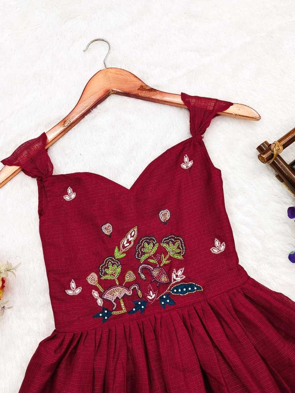 Ynf Soft Dola RIN235 OTIS Kids Wear Wholesale Kids Gown Kids Designer Frock Kids Party Wear Ethnic Manufacturer- Kapda Export