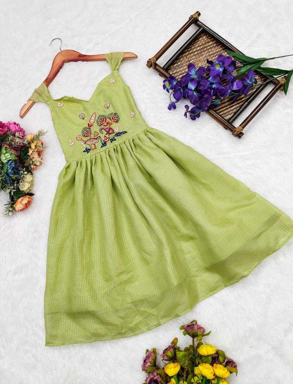 Ynf Soft Dola RIN235 OTIS Kids Wear Wholesale Kids Gown Kids Designer Frock Kids Party Wear Ethnic Manufacturer- Kapda Export