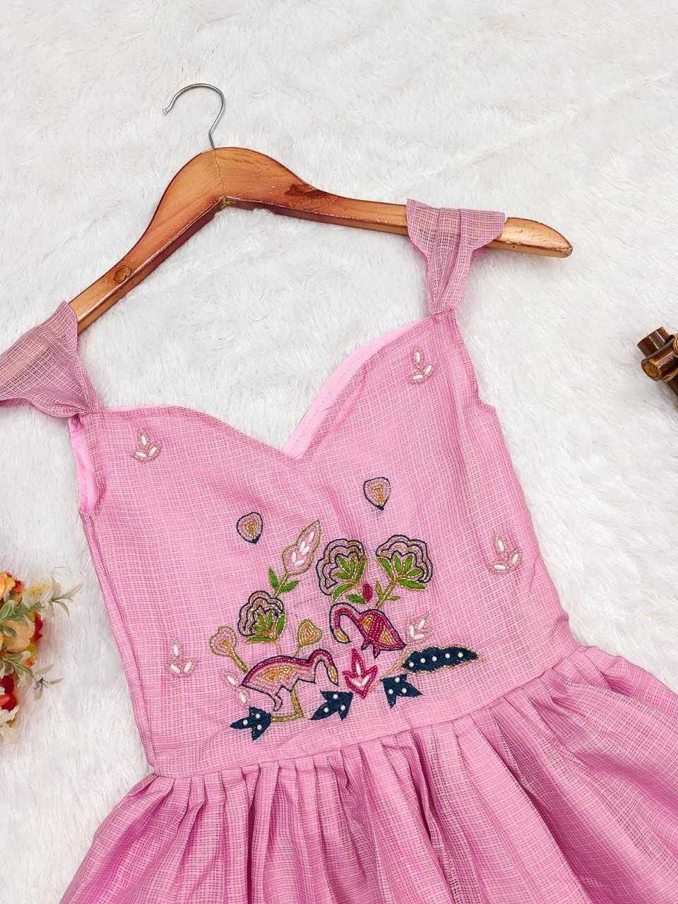 Ynf Soft Dola RIN235 OTIS Kids Wear Wholesale Kids Gown Kids Designer Frock Kids Party Wear Ethnic Manufacturer- Kapda Export
