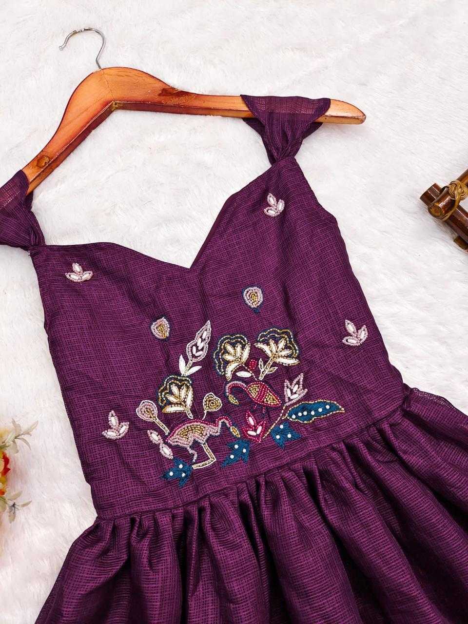 Ynf Soft Dola RIN235 OTIS Kids Wear Wholesale Kids Gown Kids Designer Frock Kids Party Wear Ethnic Manufacturer- Kapda Export