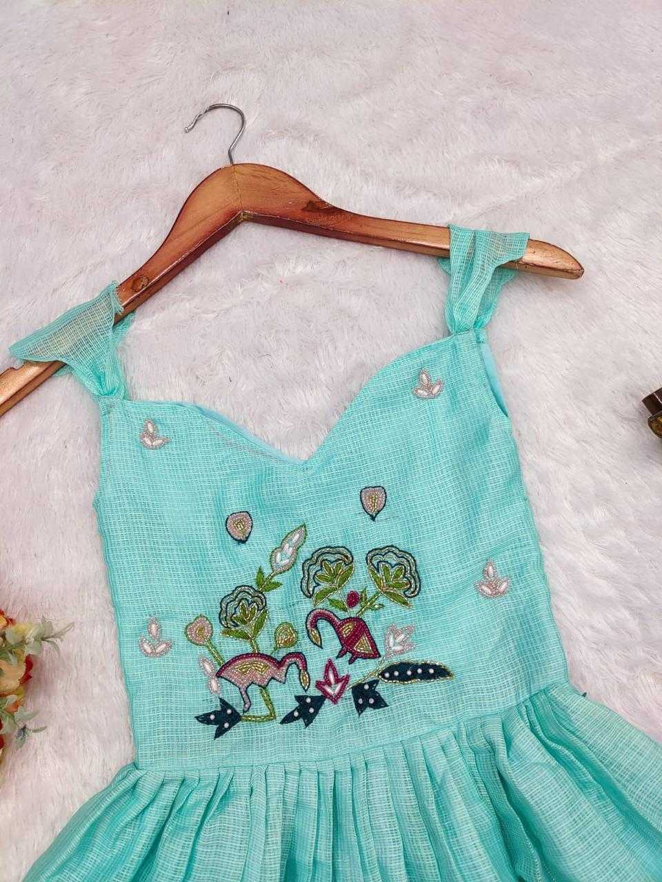 Ynf Soft Dola RIN235 OTIS Kids Wear Wholesale Kids Gown Kids Designer Frock Kids Party Wear Ethnic Manufacturer- Kapda Export