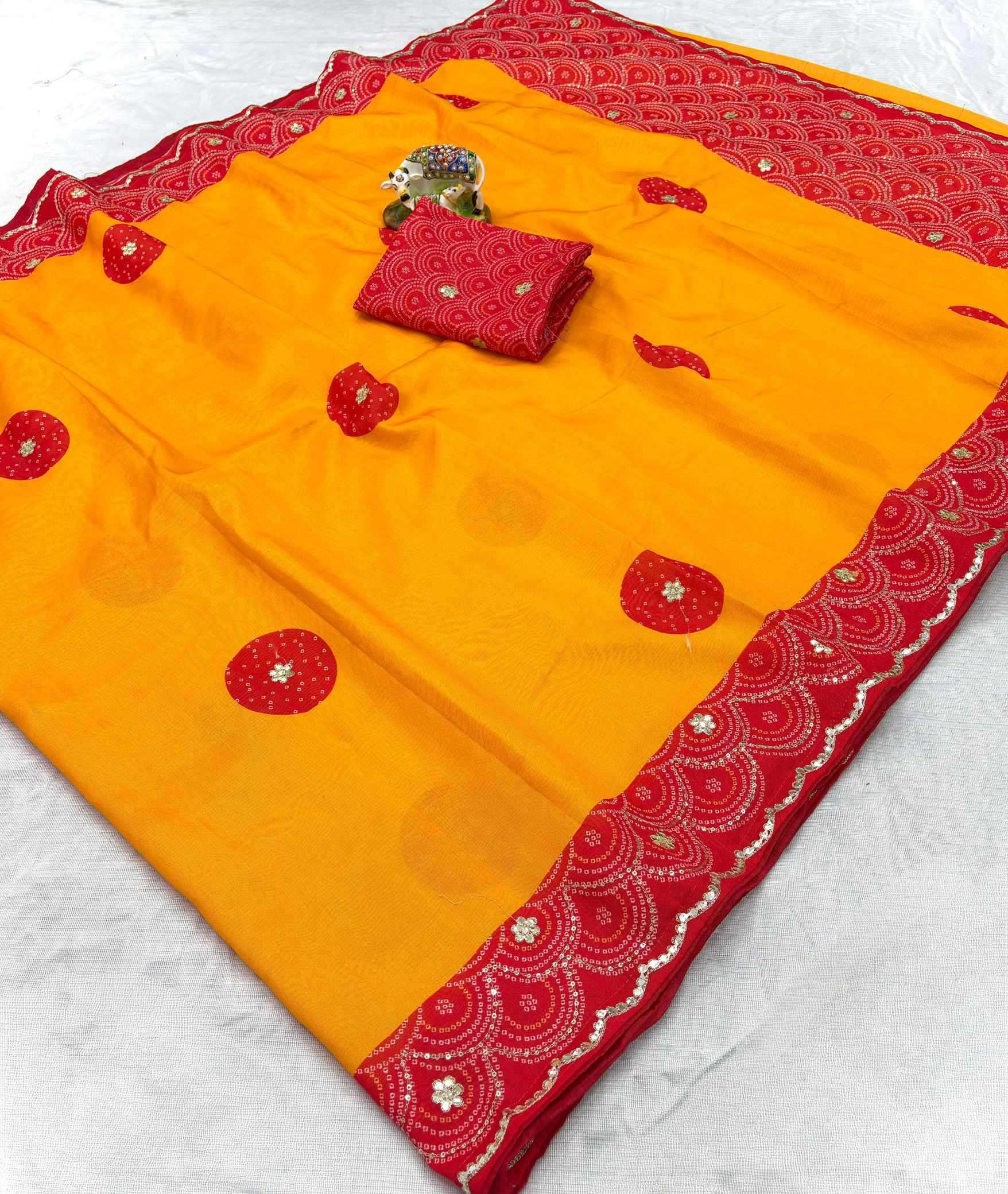 Ynf Soft Silk KESH649 SAYAR Sarees Wholesale Sequins Work Saree Gota Work Saree Festive Sarees Manufacturer- Kapda Export