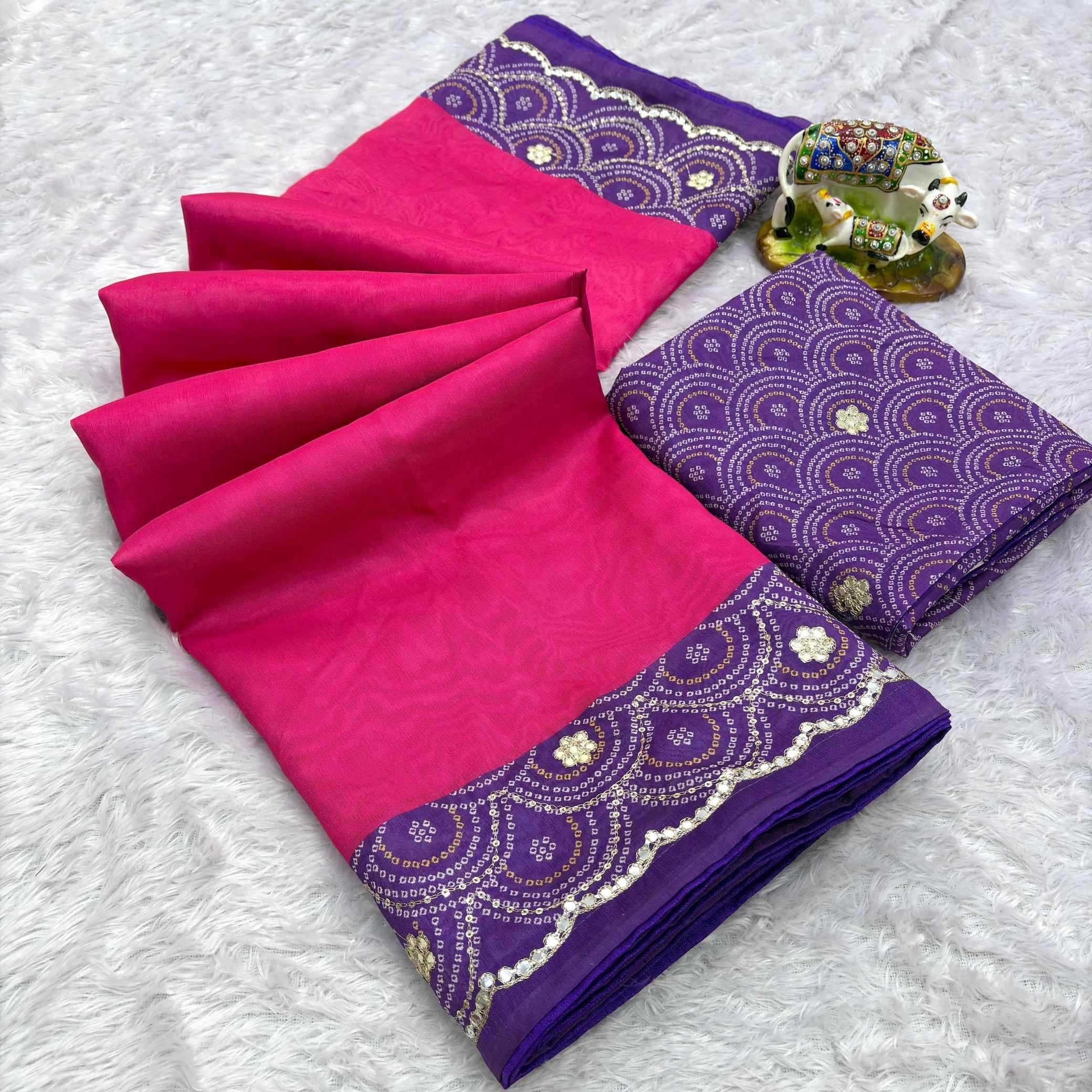 Ynf Soft Silk KESH649 SAYAR Sarees Wholesale Sequins Work Saree Gota Work Saree Festive Sarees Manufacturer- Kapda Export