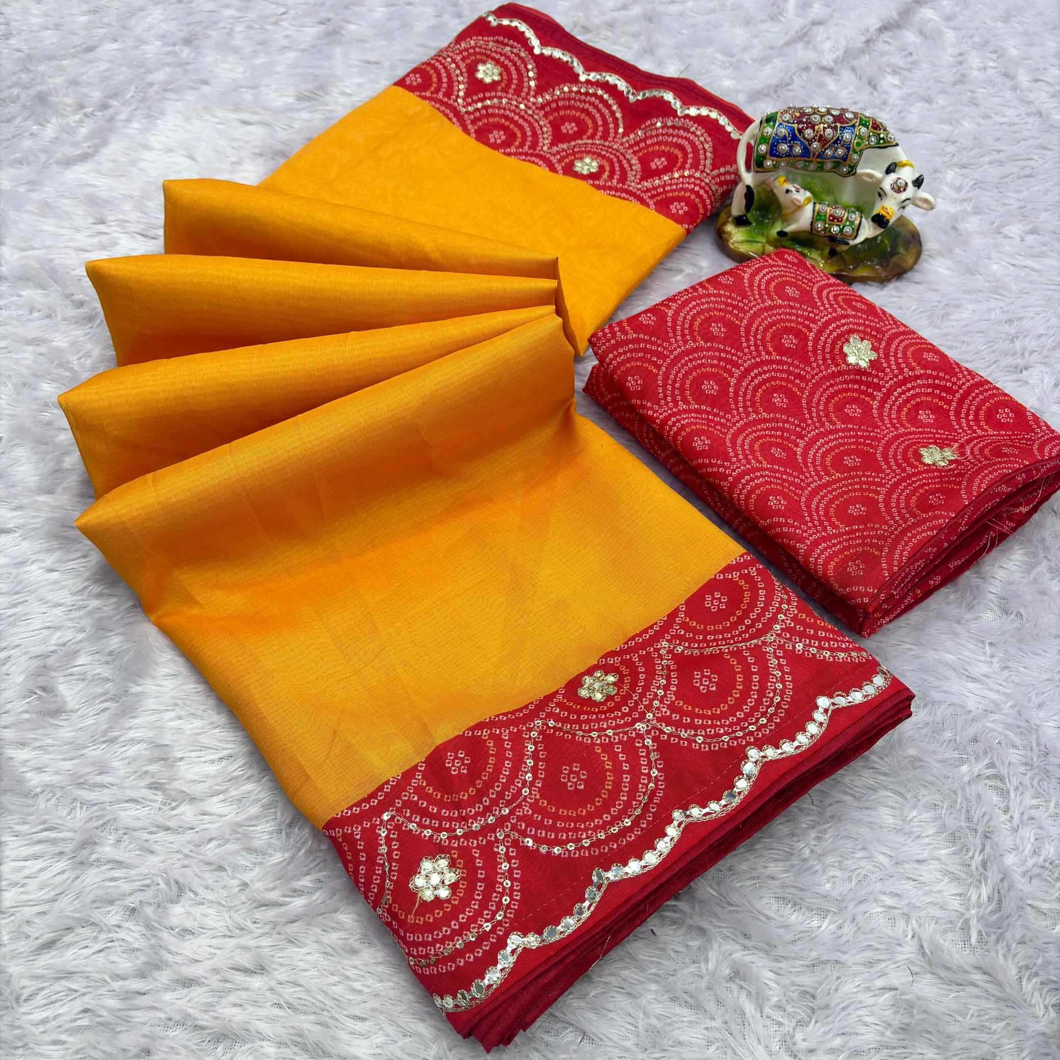 Ynf Soft Silk KESH649 SAYAR Sarees Wholesale Sequins Work Saree Gota Work Saree Festive Sarees Manufacturer- Kapda Export