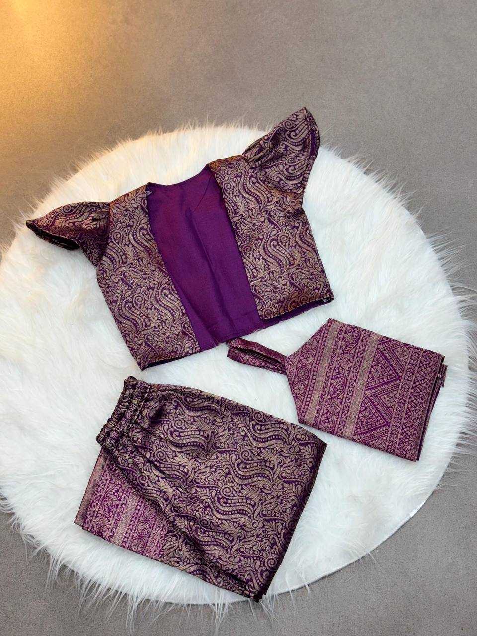 Ynf Soft Silk KESH709 03 Kids Wear Wholesale Kids Co-ord Set Kids Traditional Outfits Ethnic Dresses For Kids Manufacturer- Kapda Export