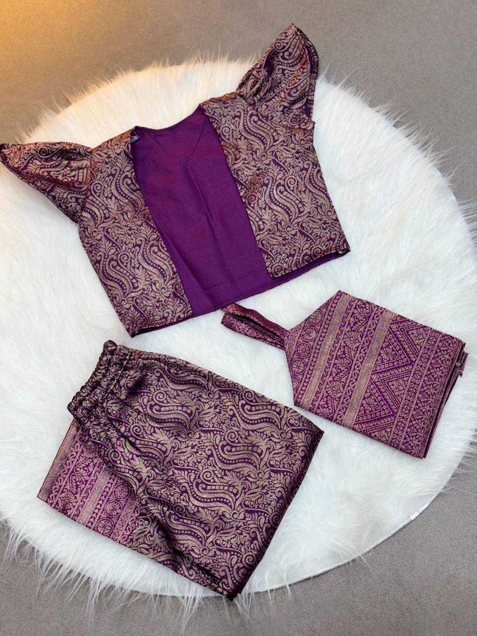 Ynf Soft Silk KESH709 03 Kids Wear Wholesale Kids Co-ord Set Kids Traditional Outfits Ethnic Dresses For Kids Manufacturer- Kapda Export