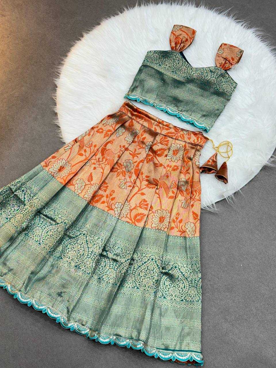 Ynf Soft Silk KESH709 05 Kids Wear Wholesale Kids Lehenga Choli Girls Ethnic Wear Kids Wedding Outfits Manufacturer- Kapda Export