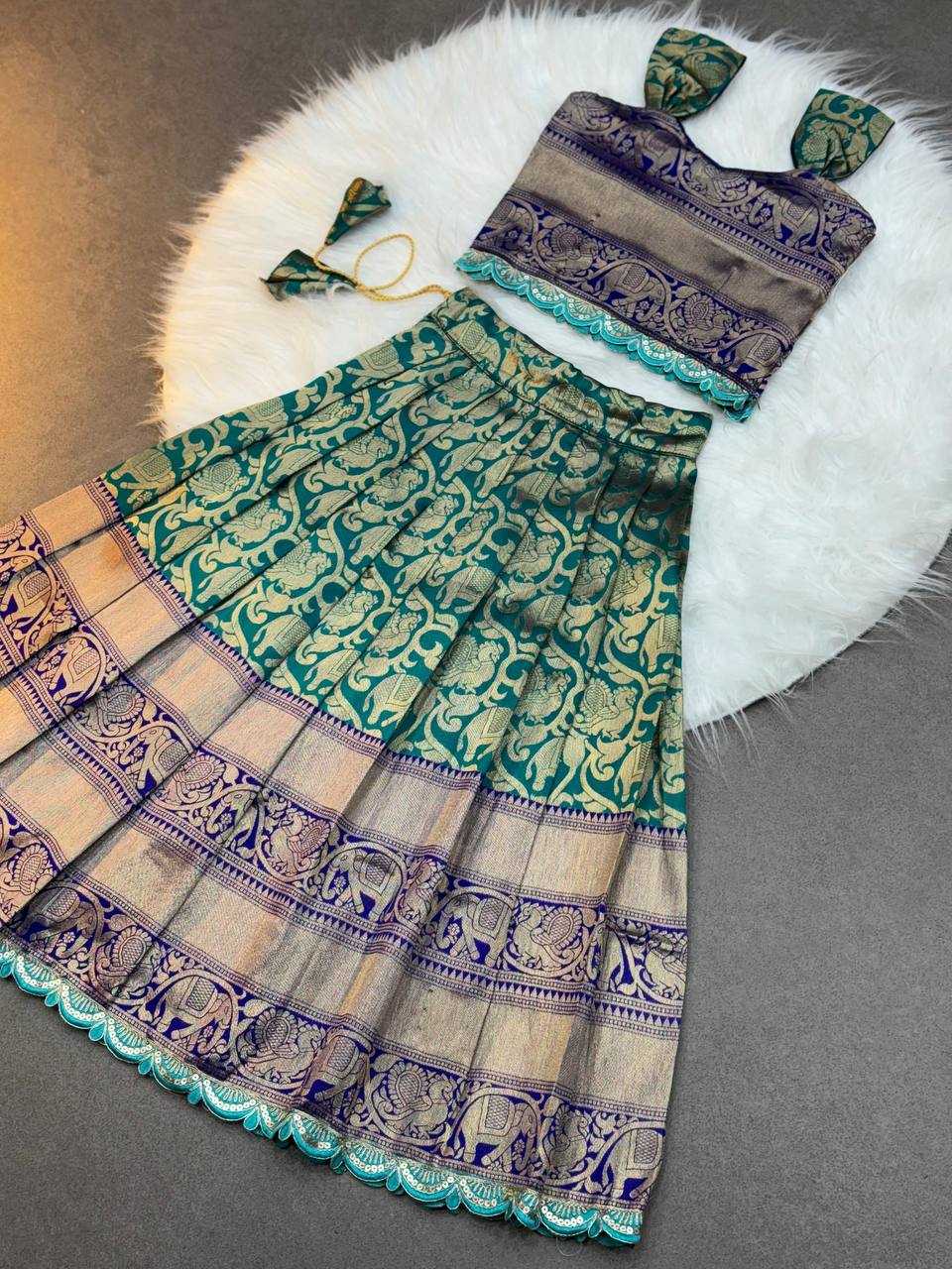 Ynf Soft Silk KESH709 06 Kids Wear Wholesale Kids Co-ord Set Kids Lehenga Choli Kids Festive Wear Manufacturer- Kapda Export