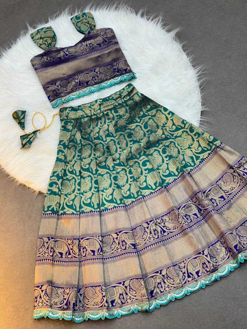 Ynf Soft Silk KESH709 06 Kids Wear Wholesale Kids Co-ord Set Kids Lehenga Choli Kids Festive Wear Manufacturer- Kapda Export