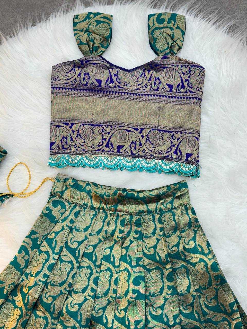 Ynf Soft Silk KESH709 06 Kids Wear Wholesale Kids Co-ord Set Kids Lehenga Choli Kids Festive Wear Manufacturer- Kapda Export