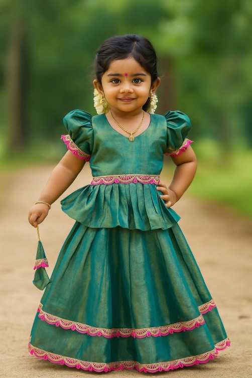 Ynf Soft Silk KESH709 10 Kids Wear Wholesale Kids Ethnic Wear Indian Wear For Kids Kids Lehenga Choli Manufacturer- Kapda Export