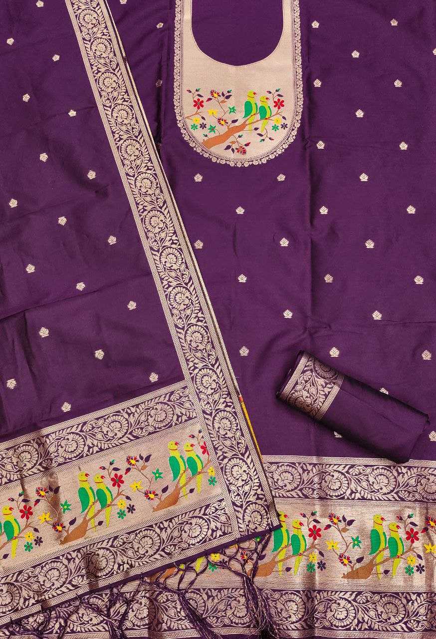 Ynf Soft Silk KESH714 003 Suits & Dresses Wholesale Unstitched Suits Wedding Suits Designer Suits Manufacturer- Kapda Export
