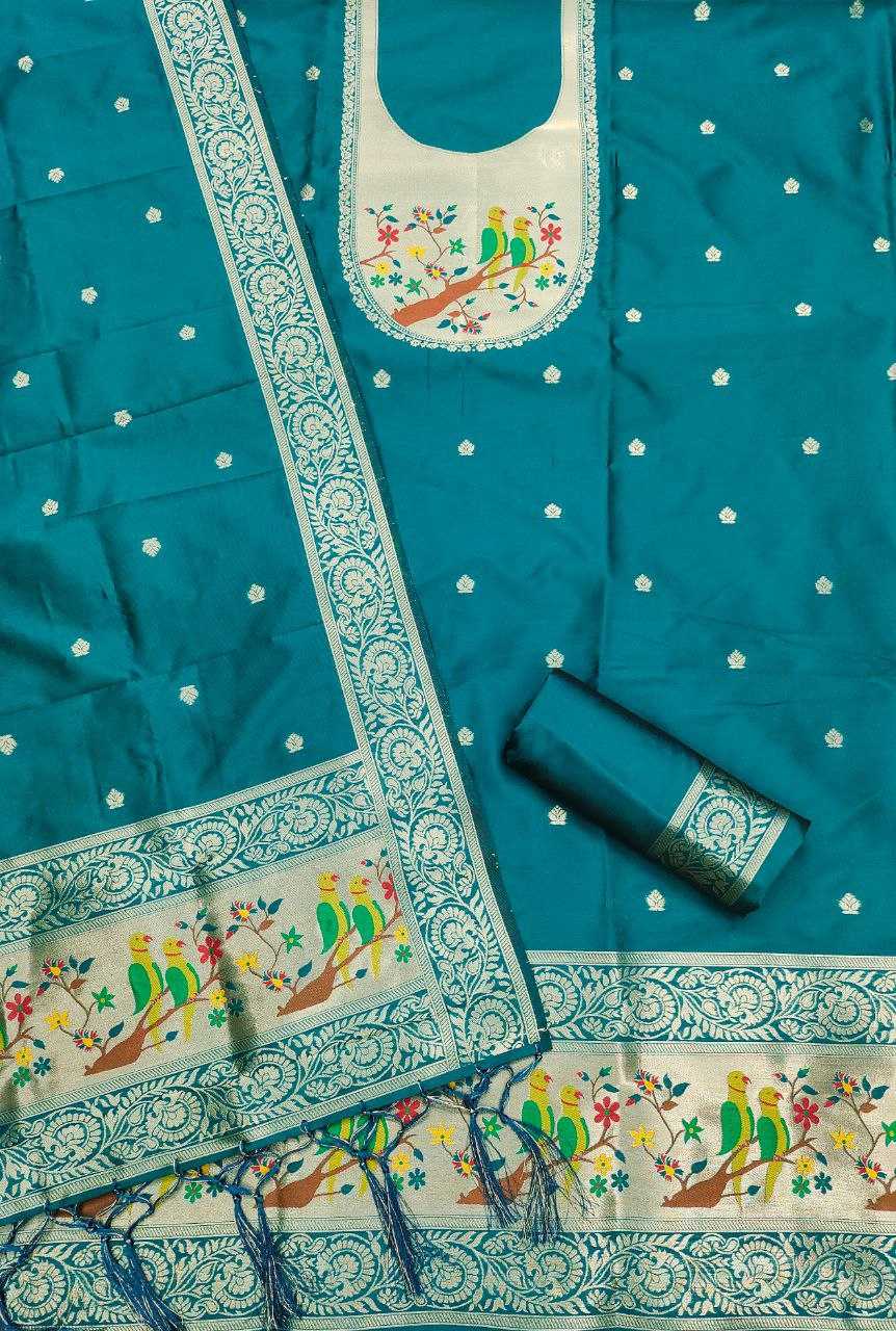 Ynf Soft Silk KESH714 003 Suits & Dresses Wholesale Unstitched Suits Wedding Suits Designer Suits Manufacturer- Kapda Export