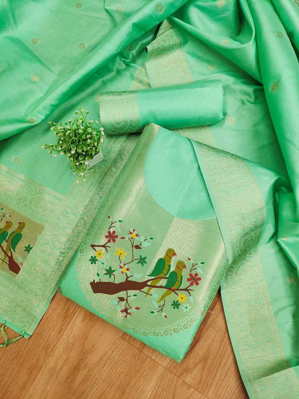 Ynf Soft Silk KESH714 003 Suits & Dresses Wholesale Unstitched Suits Wedding Suits Designer Suits Manufacturer- Kapda Export