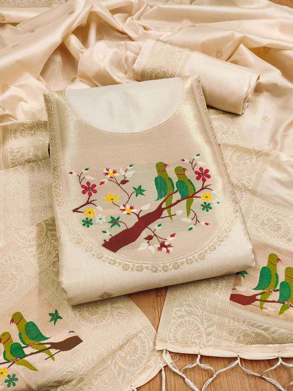 Ynf Soft Silk KESH714 003 Suits & Dresses Wholesale Unstitched Suits Wedding Suits Designer Suits Manufacturer- Kapda Export