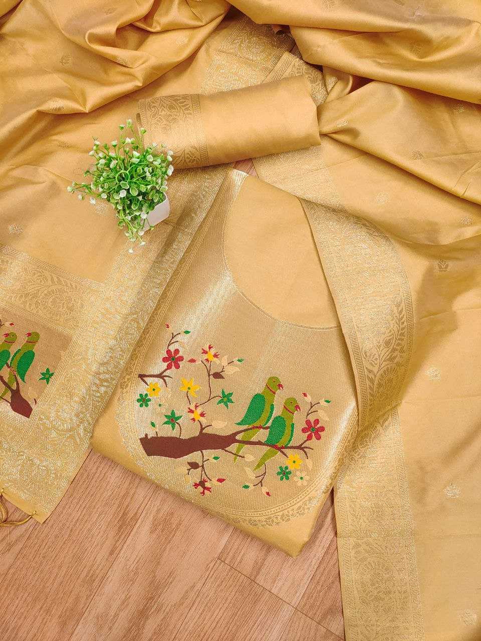 Ynf Soft Silk KESH714 003 Suits & Dresses Wholesale Unstitched Suits Wedding Suits Designer Suits Manufacturer- Kapda Export