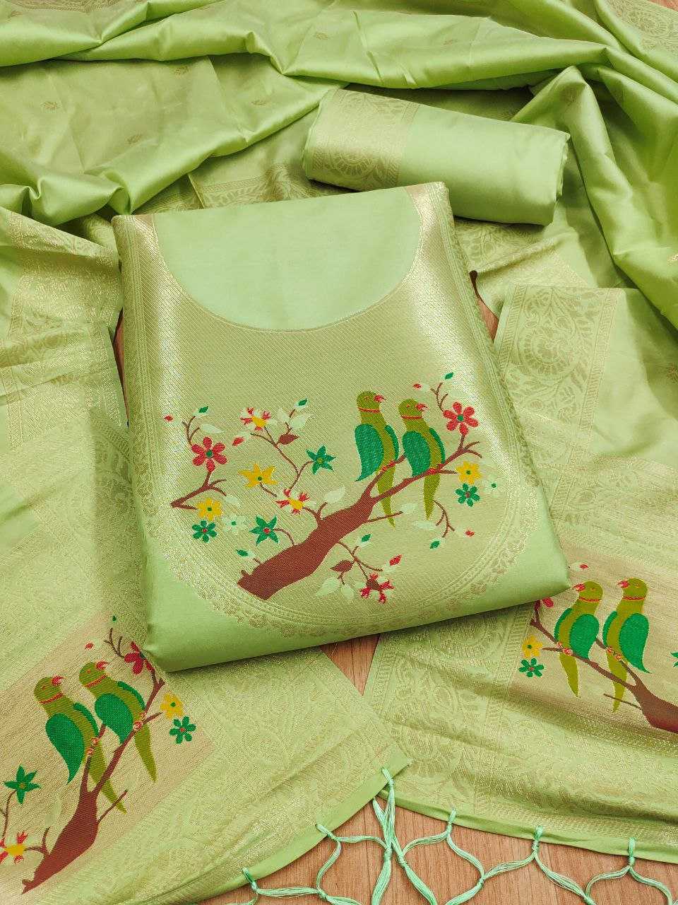 Ynf Soft Silk KESH714 003 Suits & Dresses Wholesale Unstitched Suits Wedding Suits Designer Suits Manufacturer- Kapda Export