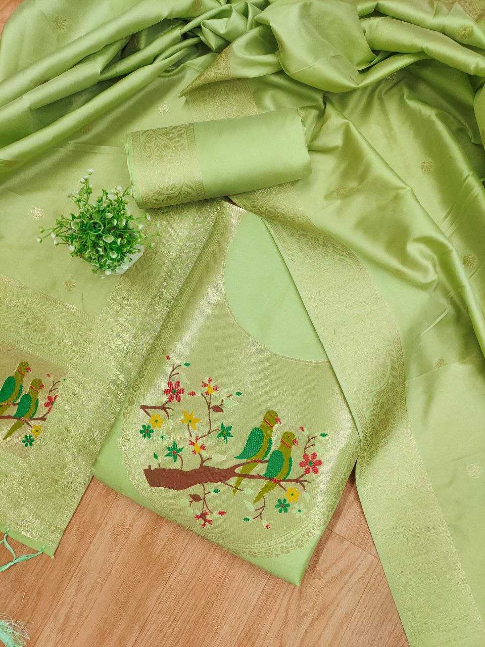 Ynf Soft Silk KESH714 003 Suits & Dresses Wholesale Unstitched Suits Wedding Suits Designer Suits Manufacturer- Kapda Export