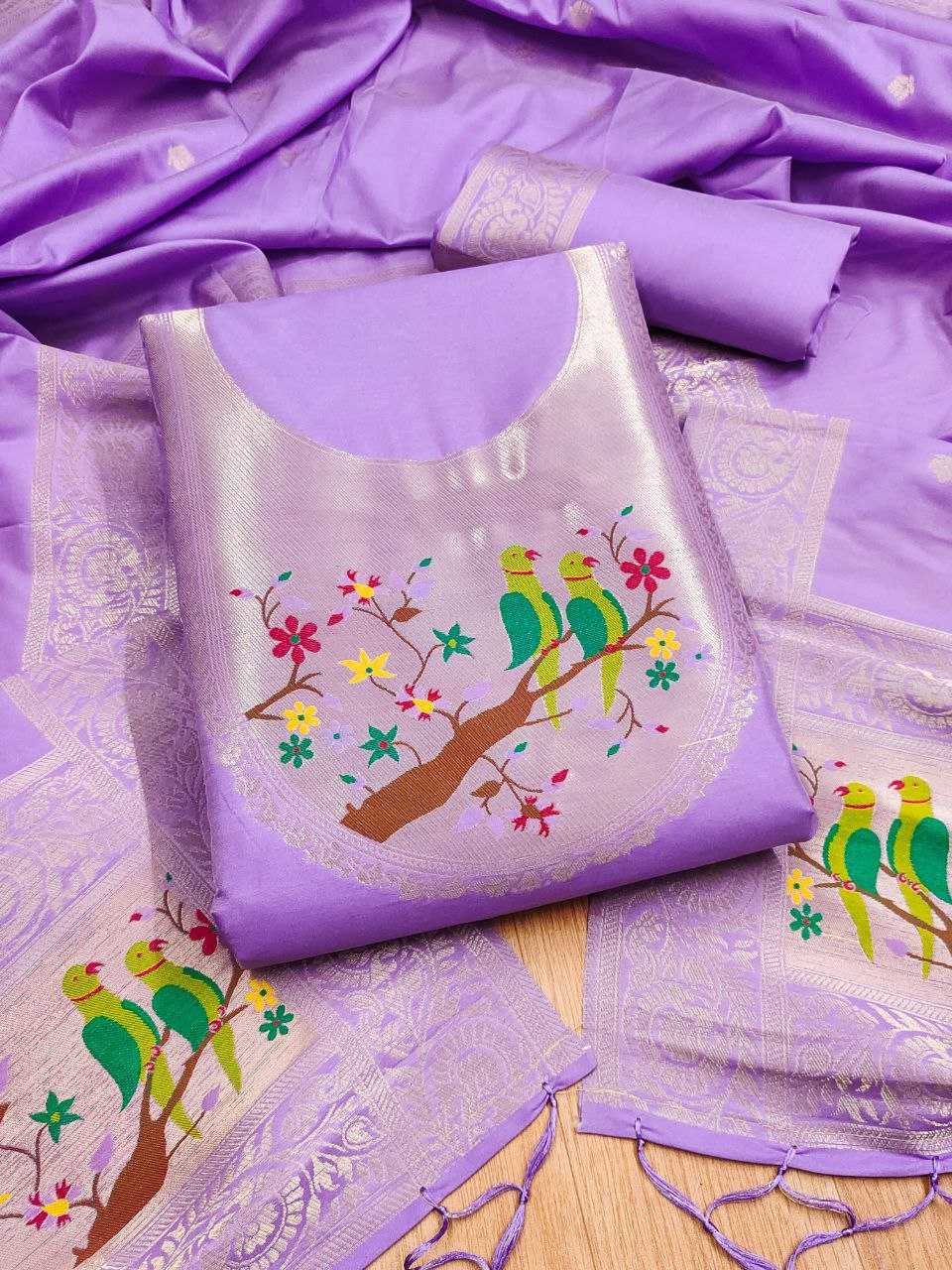 Ynf Soft Silk KESH714 003 Suits & Dresses Wholesale Unstitched Suits Wedding Suits Designer Suits Manufacturer- Kapda Export