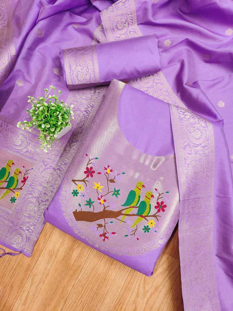 Ynf Soft Silk KESH714 003 Suits & Dresses Wholesale Unstitched Suits Wedding Suits Designer Suits Manufacturer- Kapda Export