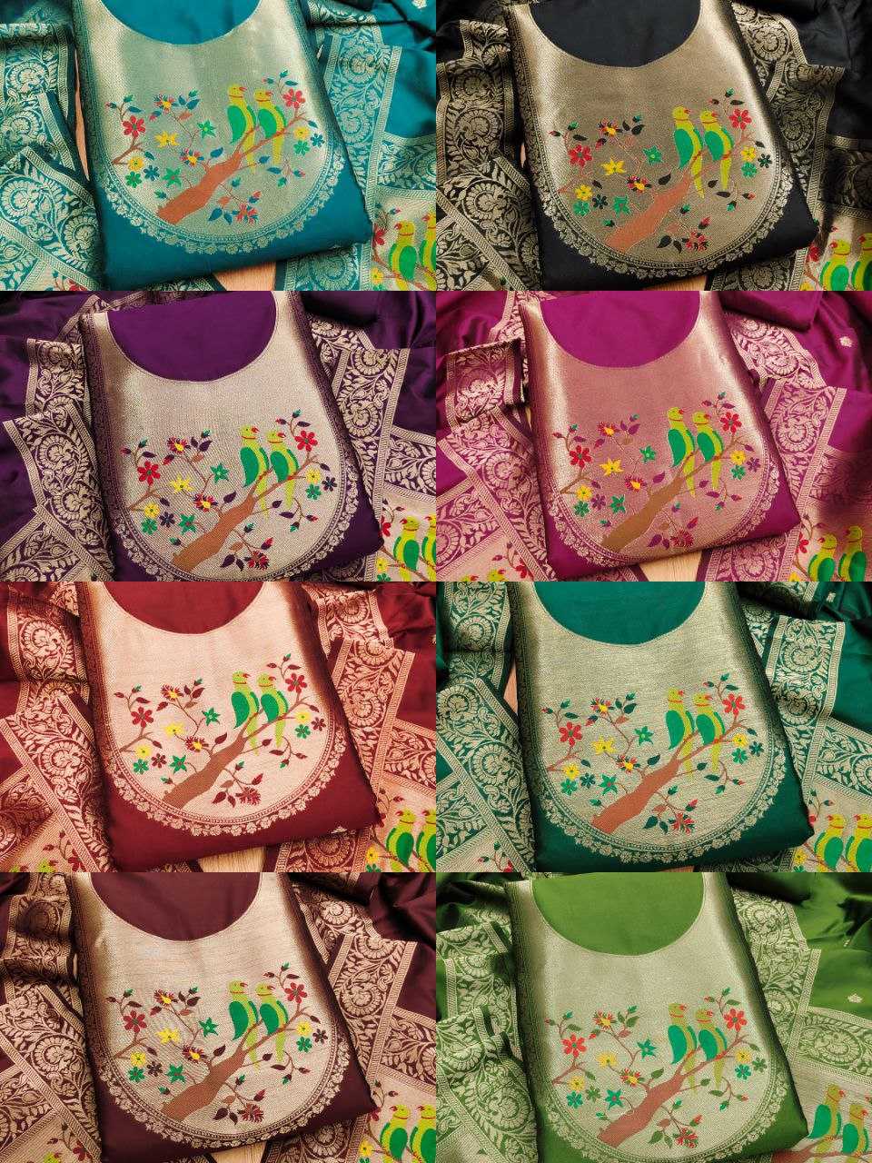 Ynf Soft Silk KESH714 003 Suits & Dresses Wholesale Unstitched Suits Wedding Suits Designer Suits Manufacturer- Kapda Export