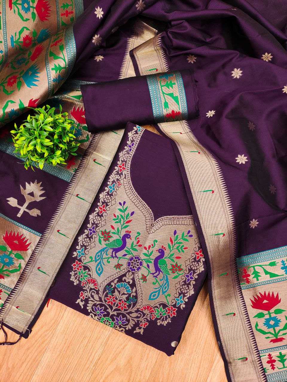 Ynf Soft Silk KESH714 004 Suits & Dresses Wholesale Unstitched Suits Ladies Silk Suit Designer Suits Manufacturer- Kapda Export