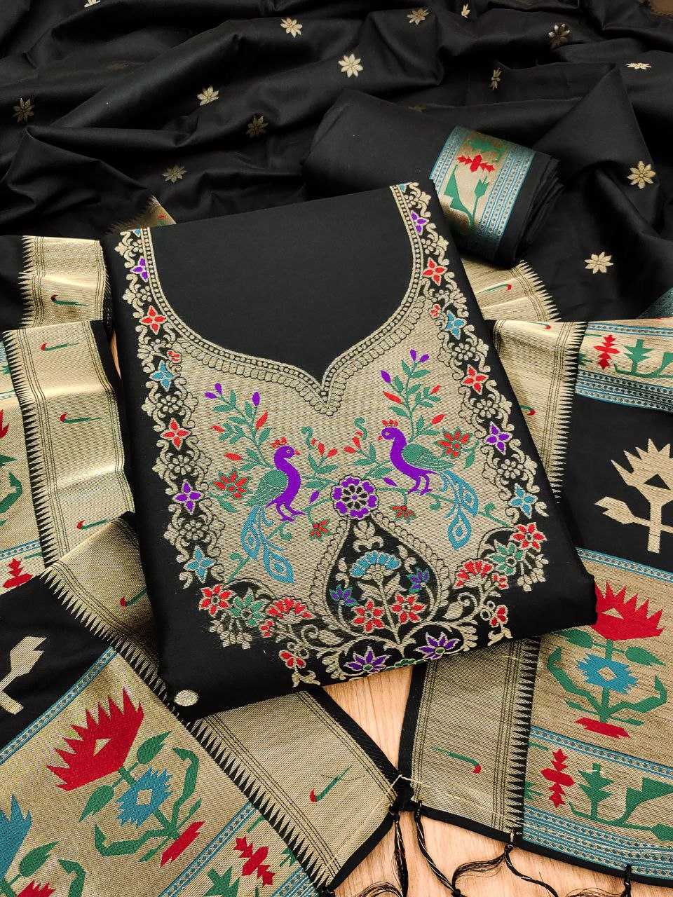 Ynf Soft Silk KESH714 004 Suits & Dresses Wholesale Unstitched Suits Ladies Silk Suit Designer Suits Manufacturer- Kapda Export