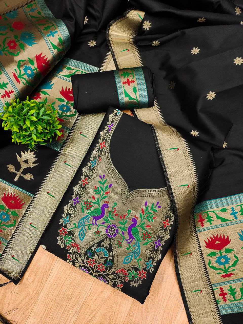 Ynf Soft Silk KESH714 004 Suits & Dresses Wholesale Unstitched Suits Ladies Silk Suit Designer Suits Manufacturer- Kapda Export