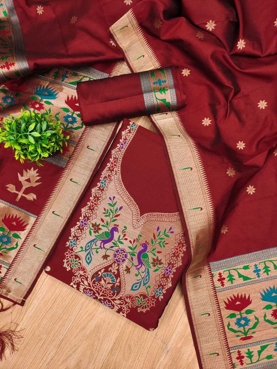 Ynf Soft Silk KESH714 004 Suits & Dresses Wholesale Unstitched Suits Ladies Silk Suit Designer Suits Manufacturer- Kapda Export