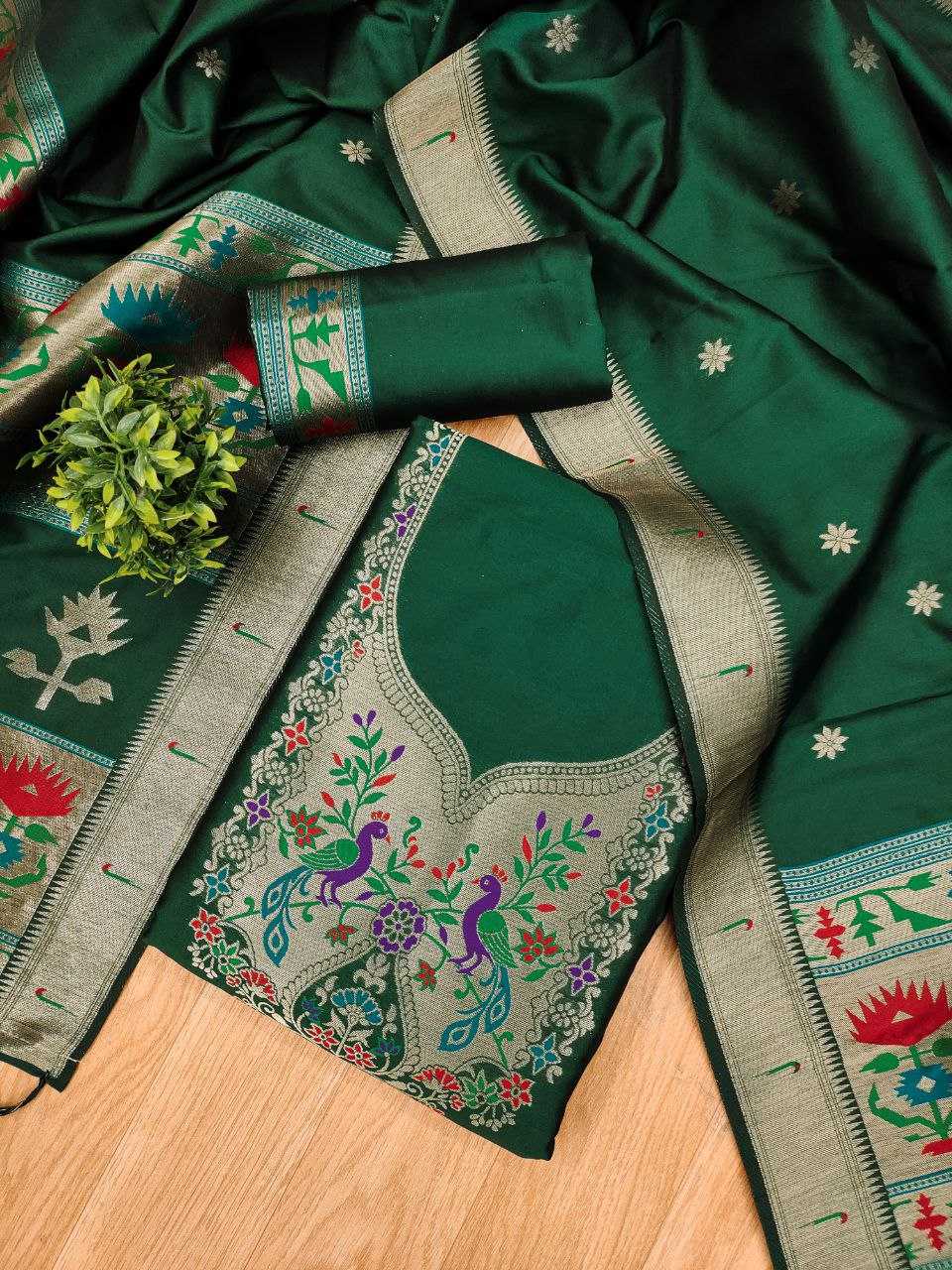 Ynf Soft Silk KESH714 004 Suits & Dresses Wholesale Unstitched Suits Ladies Silk Suit Designer Suits Manufacturer- Kapda Export