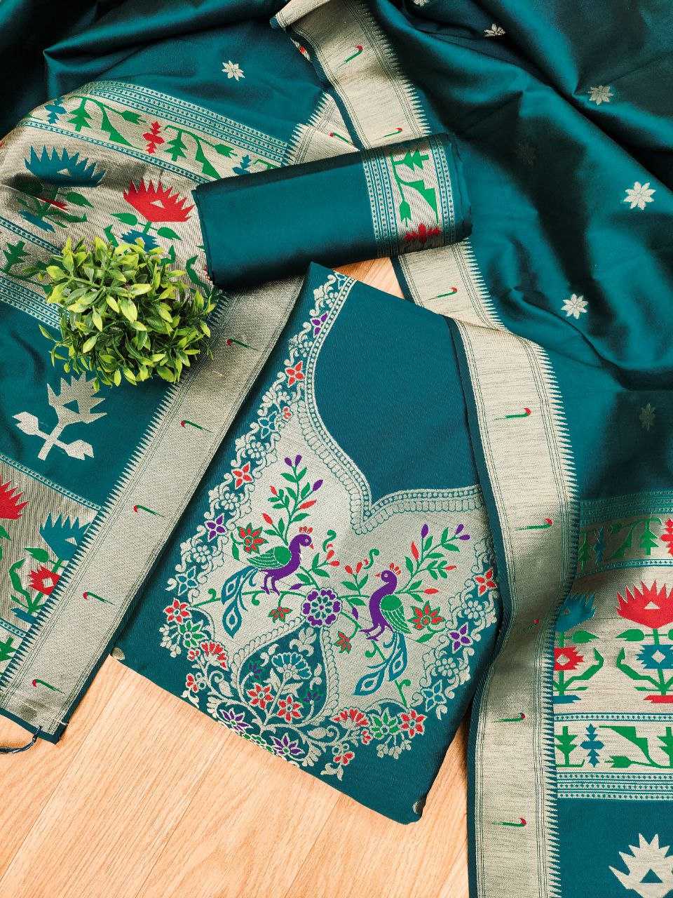 Ynf Soft Silk KESH714 004 Suits & Dresses Wholesale Unstitched Suits Ladies Silk Suit Designer Suits Manufacturer- Kapda Export