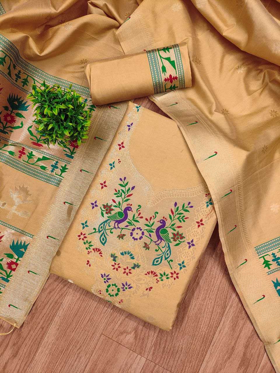 Ynf Soft Silk KESH714 004 Suits & Dresses Wholesale Unstitched Suits Ladies Silk Suit Designer Suits Manufacturer- Kapda Export