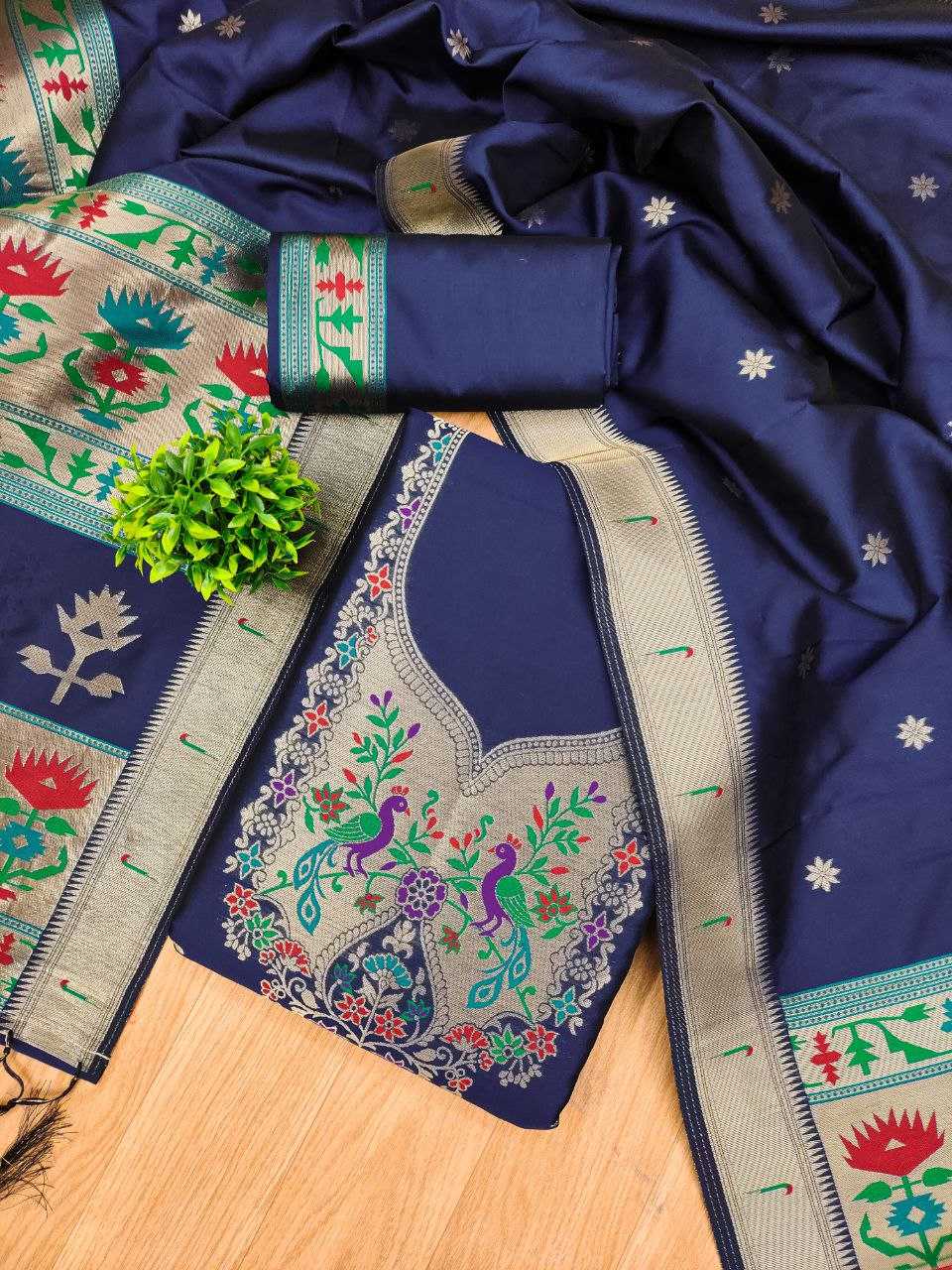 Ynf Soft Silk KESH714 004 Suits & Dresses Wholesale Unstitched Suits Ladies Silk Suit Designer Suits Manufacturer- Kapda Export