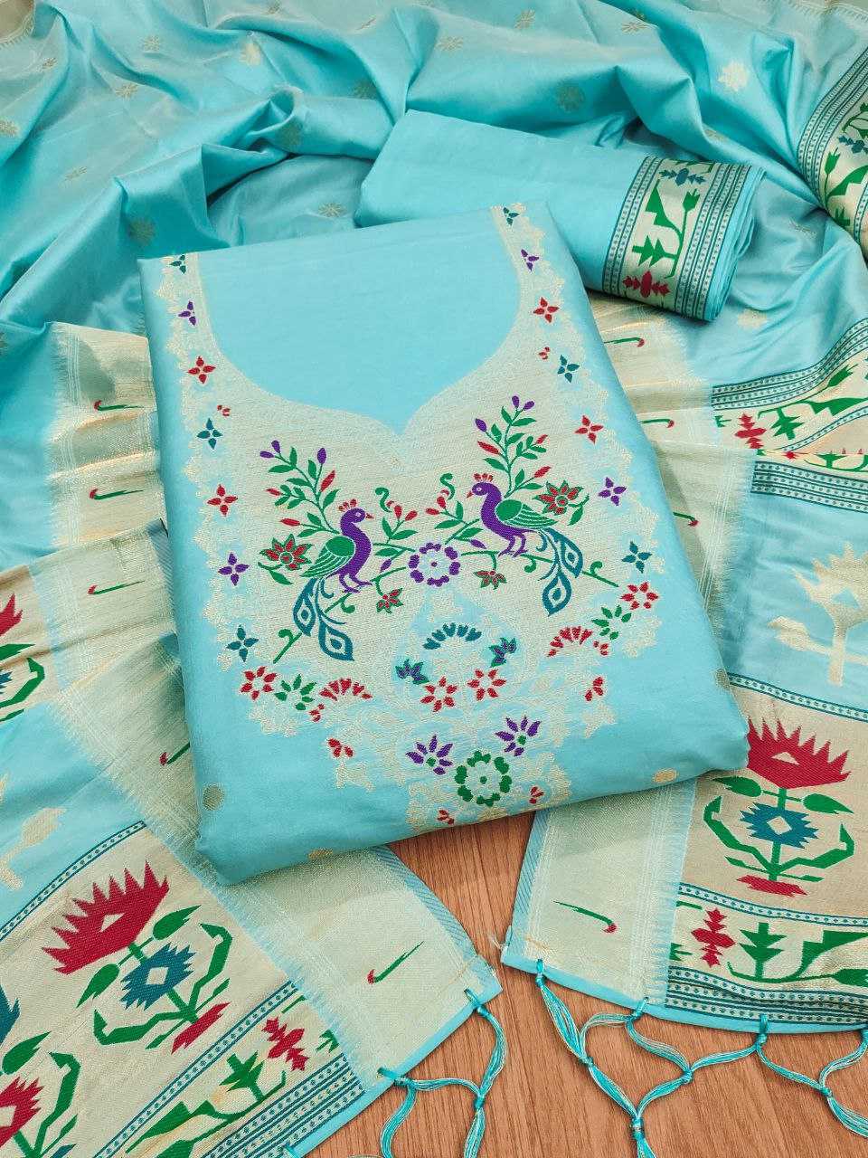 Ynf Soft Silk KESH714 004 Suits & Dresses Wholesale Unstitched Suits Ladies Silk Suit Designer Suits Manufacturer- Kapda Export