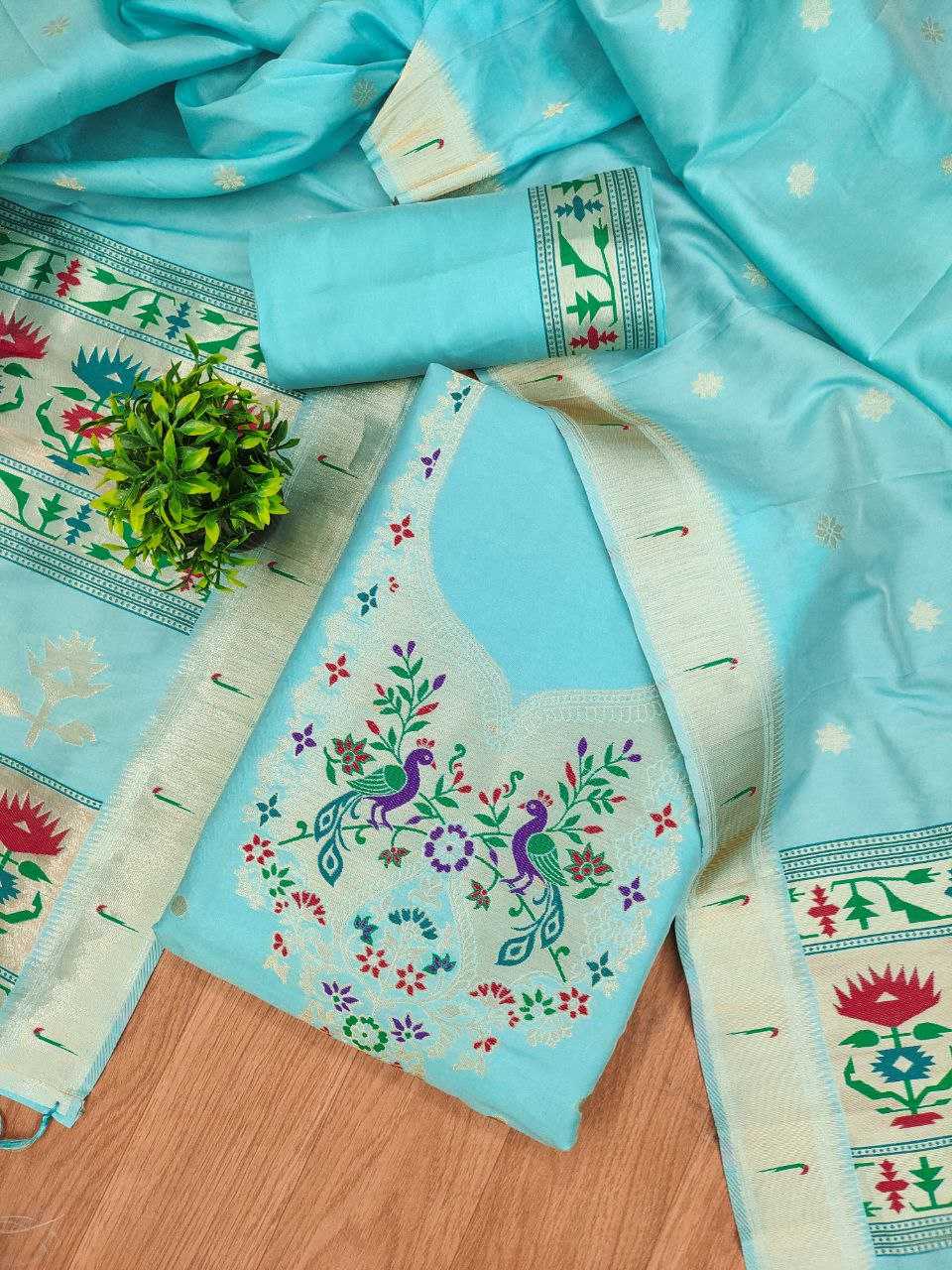 Ynf Soft Silk KESH714 004 Suits & Dresses Wholesale Unstitched Suits Ladies Silk Suit Designer Suits Manufacturer- Kapda Export