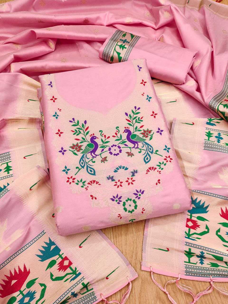 Ynf Soft Silk KESH714 004 Suits & Dresses Wholesale Unstitched Suits Ladies Silk Suit Designer Suits Manufacturer- Kapda Export